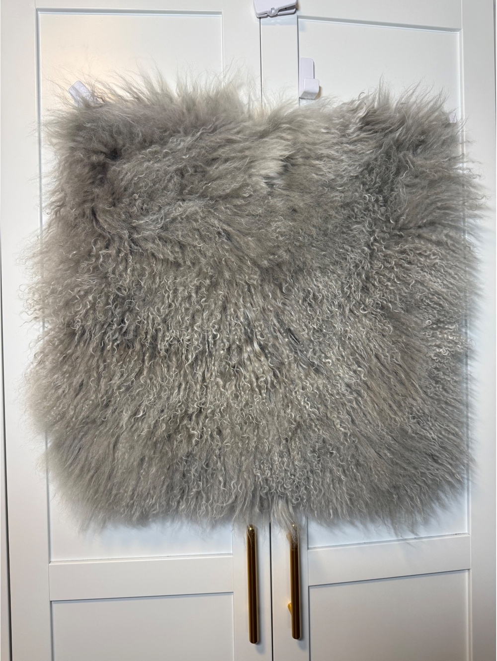 Mon Château Tibetan Lamb Fur Pillow case with Suede Back